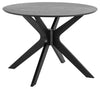 Masa rotunda din MDF, furnir si lemn, Duncan Negru, Ø105xH75 cm