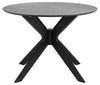 Masa rotunda din MDF, furnir si lemn, Duncan Negru, Ø105xH75 cm (1)