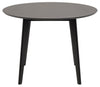 Masa rotunda din MDF, furnir si lemn, Roxby Negru, Ø105xH76 cm (1)
