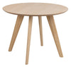 Masa rotunda din MDF, furnir si lemn, Townsville Stejar White Wash, Ø100xH75 cm