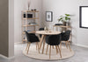 Masa rotunda din MDF, furnir si lemn, Townsville Stejar White Wash, Ø100xH75 cm (5)
