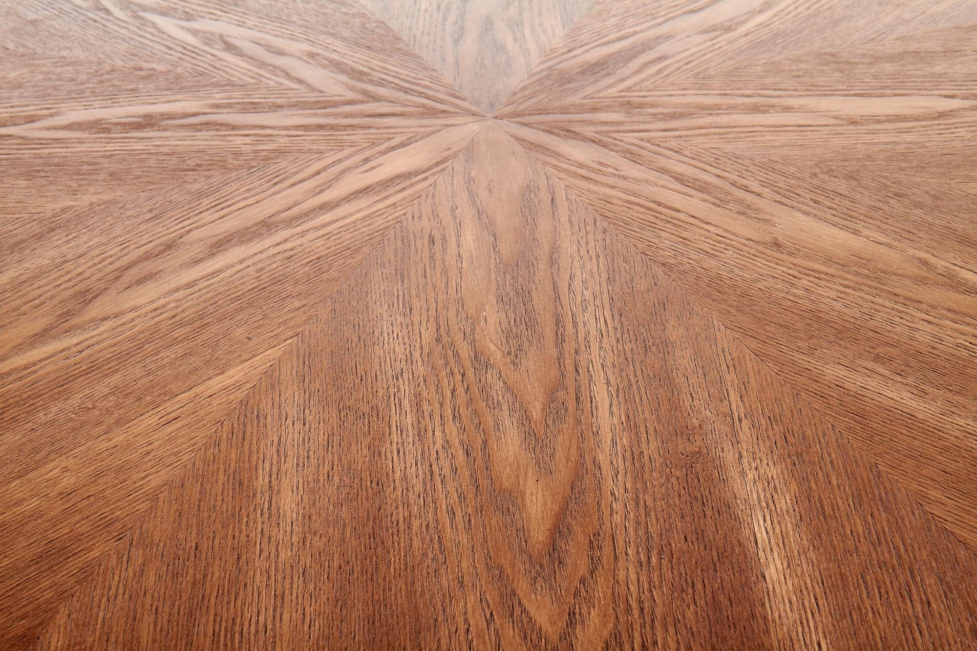 Halmar Masa rotunda din MDF, furnir si metal Carmelita Nuc / Negru, Ø100xH75 cm