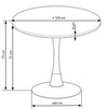 Halmar Masa rotunda din MDF, furnir si metal Carmelita Nuc / Negru, Ø100xH75 cm