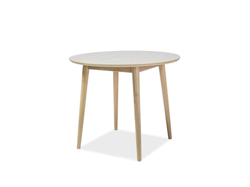 Signal Masa rotunda din MDF si furnir, Nellia Stejar Honey, Ø90xH75 cm