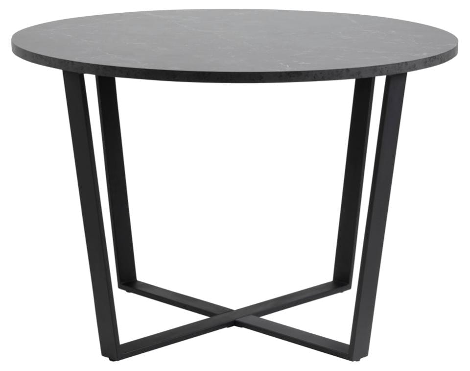 Masa rotunda din pal si metal, Amble Negru, Ø110xH75 cm