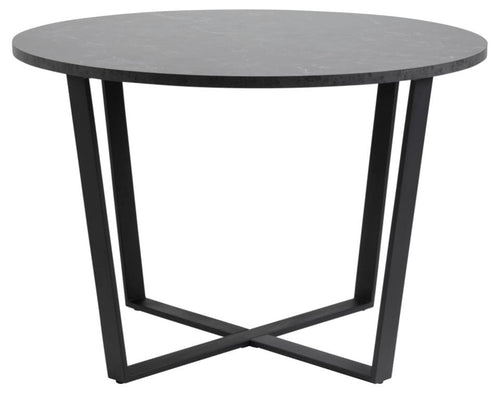 Masa rotunda din pal si metal, Amble Negru, Ø110xH75 cm
