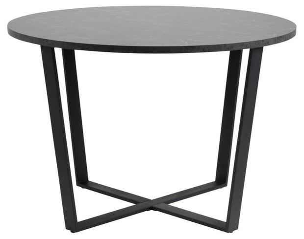 Masa rotunda din pal si metal, Amble Negru, Ø110xH75 cm