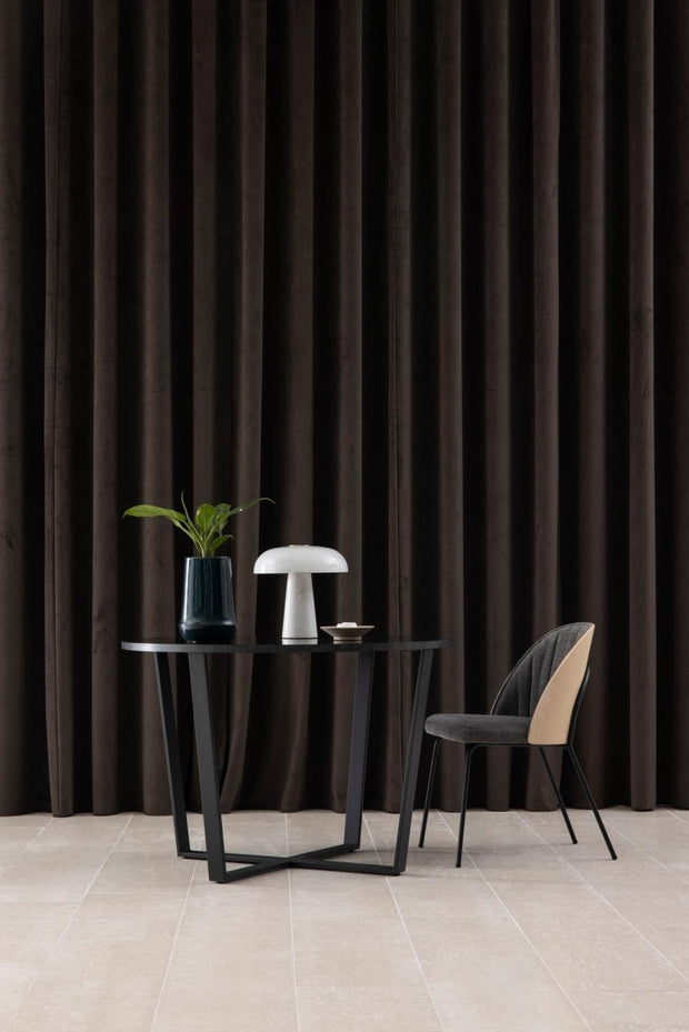 Masa rotunda din pal si metal, Amble Negru, Ø110xH75 cm (3)