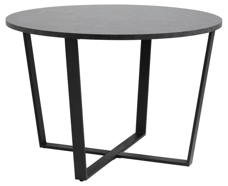 Masa rotunda din pal si metal, Amble Negru, Ø110xH75 cm (4)