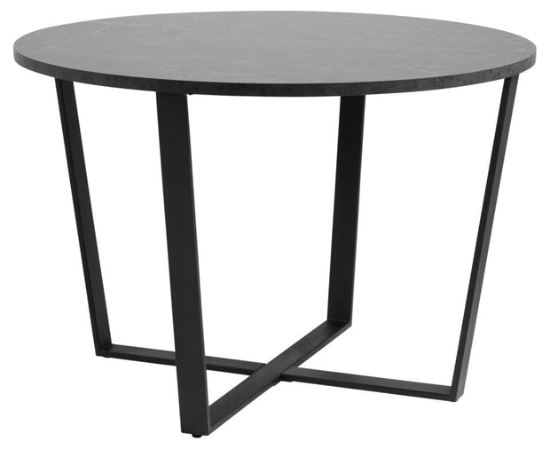 Masa rotunda din pal si metal, Amble Negru, Ø110xH75 cm (4)
