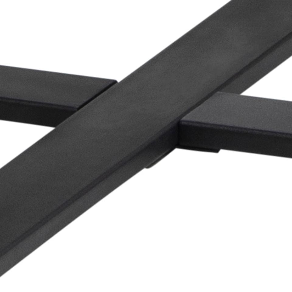 Masa rotunda din pal si metal, Amble Negru, Ø110xH75 cm (7)