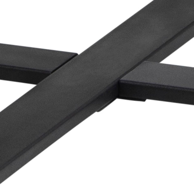 Masa rotunda din pal si metal, Amble Negru, Ø110xH75 cm (7)