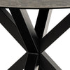 Masa rotunda din sticla, ceramica si metal, Heaven Negru, Ø119xH75,5 cm (3)