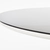 Masa rotunda din sticla, MDF si metal, Avelyn Negru / Alb, Ø120xH76 cm (6)