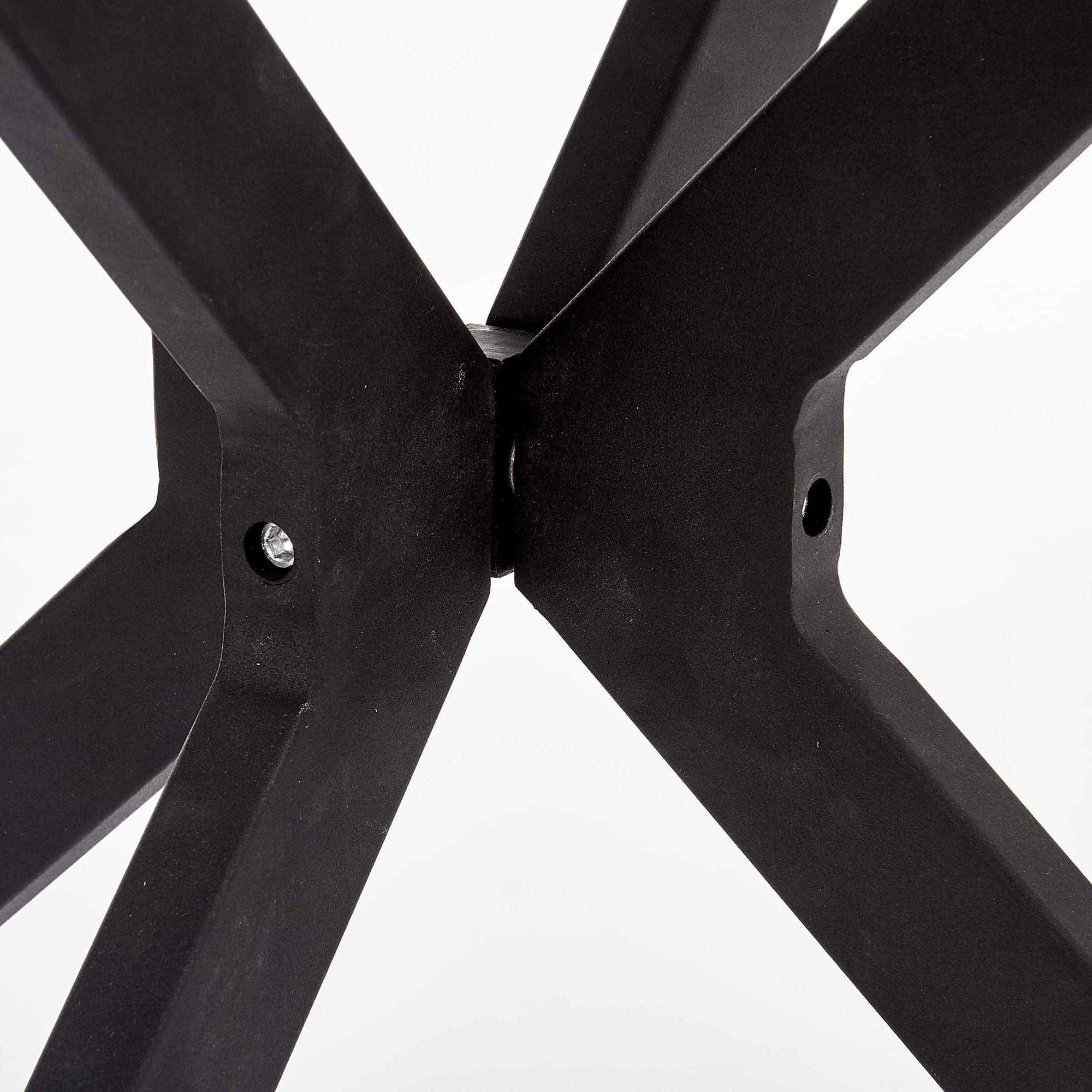 Halmar Masa rotunda din sticla, MDF si metal, Avelyn Negru / Alb, Ø120xH76 cm