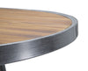 Masa de bar din lemn si metal Dublin Round Natural / Gri inchis, Ø80xH106 cm (5)