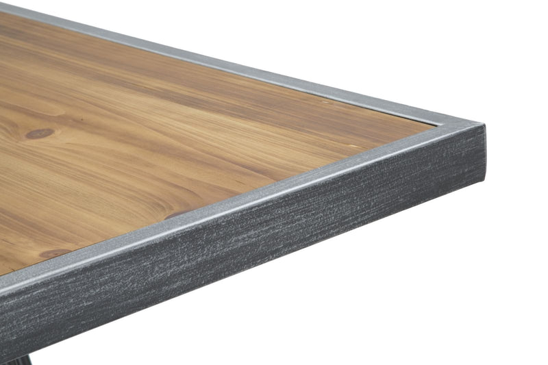 Masa de bar din lemn si metal Dublin Square Natural / Gri inchis, L70xl70xH106 cm (4)