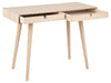 Masa de birou din furnir si lemn, cu 2 sertare, Century Stejar Deschis, L100xl45xH74 cm (3)