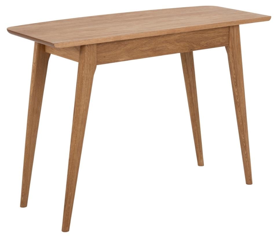 Masa de birou din lemn si furnir, cu 1 sertar, Woodstock Stejar, L105xl45xH74 cm (3)