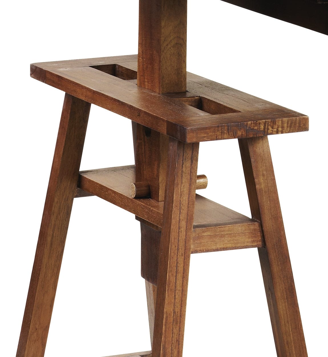 Masa de birou din lemn si furnir, cu 3 sertare si inaltime reglabila, Star Nuc, L152xl70xH78-98 cm (6)