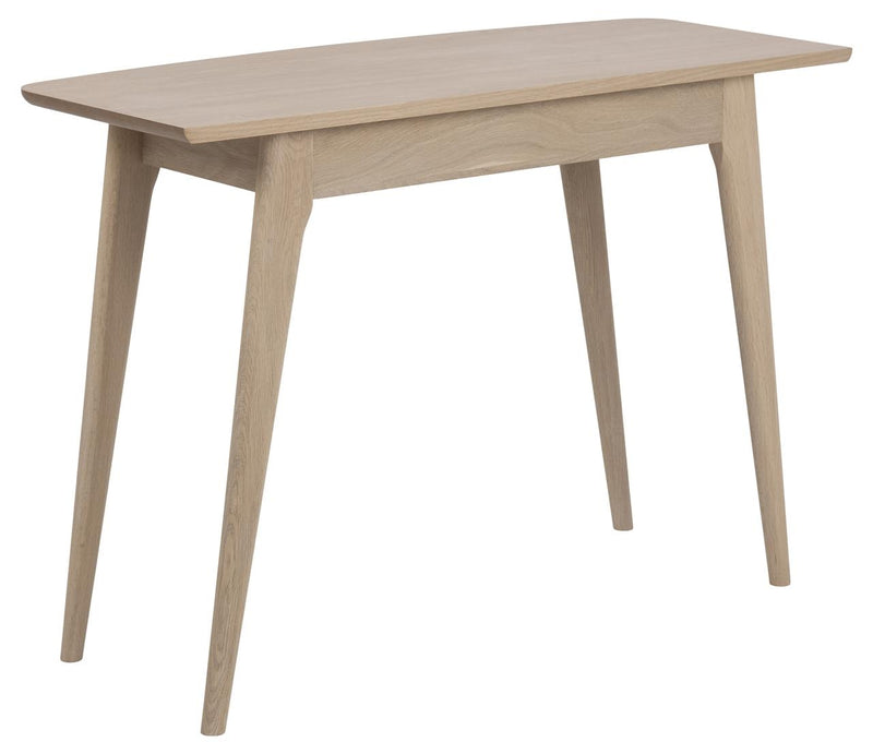 Masa de birou din lemn si furnir, cu 1 sertar, Woodstock Stejar Deschis, L105xl45xH74 cm (4)