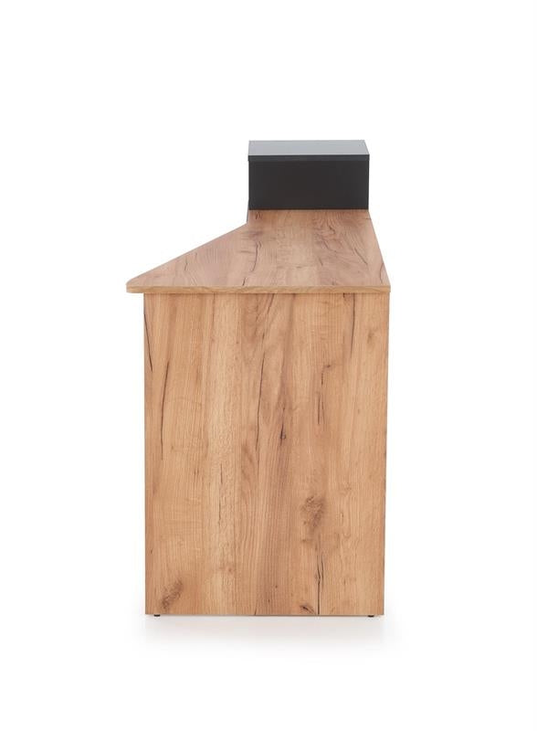 Masa de birou din pal, cu 1 sertar, Coffey Stejar Wotan / Antracit, L122xl57xH90 cm (5)