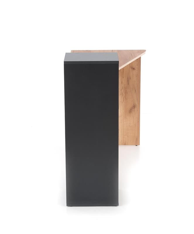 Masa de birou din pal, cu 1 sertar, Coffey Stejar Wotan / Antracit, L122xl57xH90 cm (6)