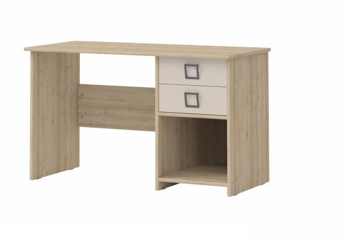 Masa de birou din pal, cu 2 sertare, pentru copii, Kiki KS6 Fag, L125xl60xH74 cm (1)