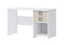 Masa de birou din pal, cu 2 sertare, pentru copii, Kiki KS6 Alb, L125xl60xH74 cm (1)