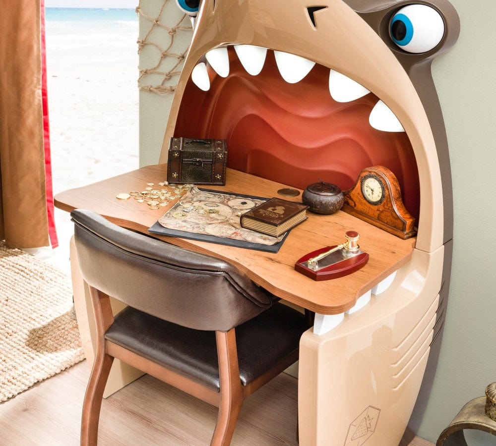 Masa de birou din pal, pentru copii, Pirate Shark Maro, L102xl61xH158 cm (9)