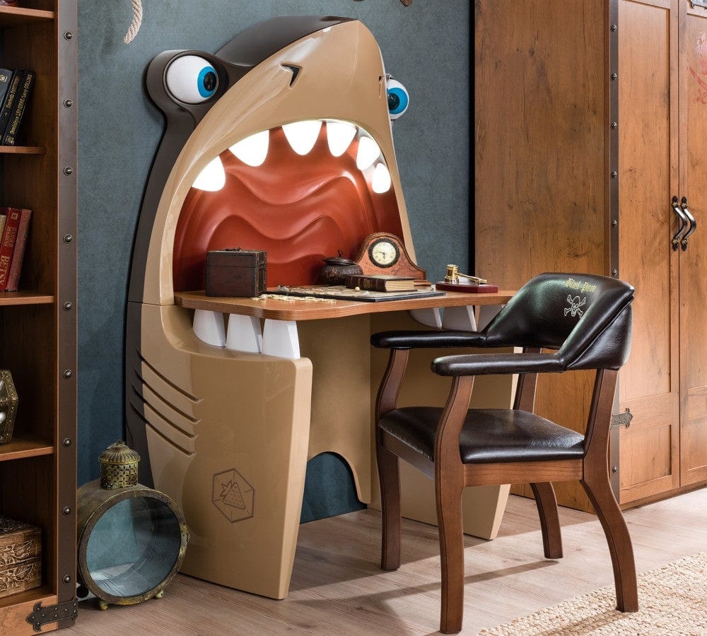 Masa de birou din pal, pentru copii, Pirate Shark Maro, L102xl61xH158 cm (8)