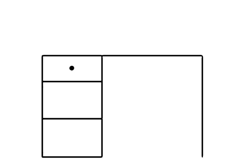 Masa de birou din pal si MDF, cu 1 sertar si 1 usa Gabrielle 14 Alb, L120xl67xH76 cm (3)