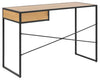 Masa de birou din pal si metal, cu 1 sertar, Seaford Stejar Wild / Negru Mat, L110xl45xH75 cm (6)
