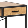 Masa de birou din pal si metal, cu 1 sertar, Seaford Stejar Wild / Negru Mat, L110xl45xH75 cm (8)