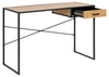 Masa de birou din pal si metal, cu 1 sertar, Seaford Stejar Wild / Negru Mat, L110xl45xH75 cm (5)