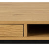 Masa de birou din pal si metal, cu 1 sertar, Seaford Stejar / Negru Mat, L140xl58xH76 cm (7)