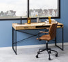 Masa de birou din pal si metal, cu 1 sertar, Seaford Stejar / Negru Mat, L140xl58xH76 cm (1)