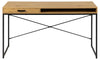 Masa de birou din pal si metal, cu 1 sertar, Seaford Stejar / Negru Mat, L140xl58xH76 cm (3)