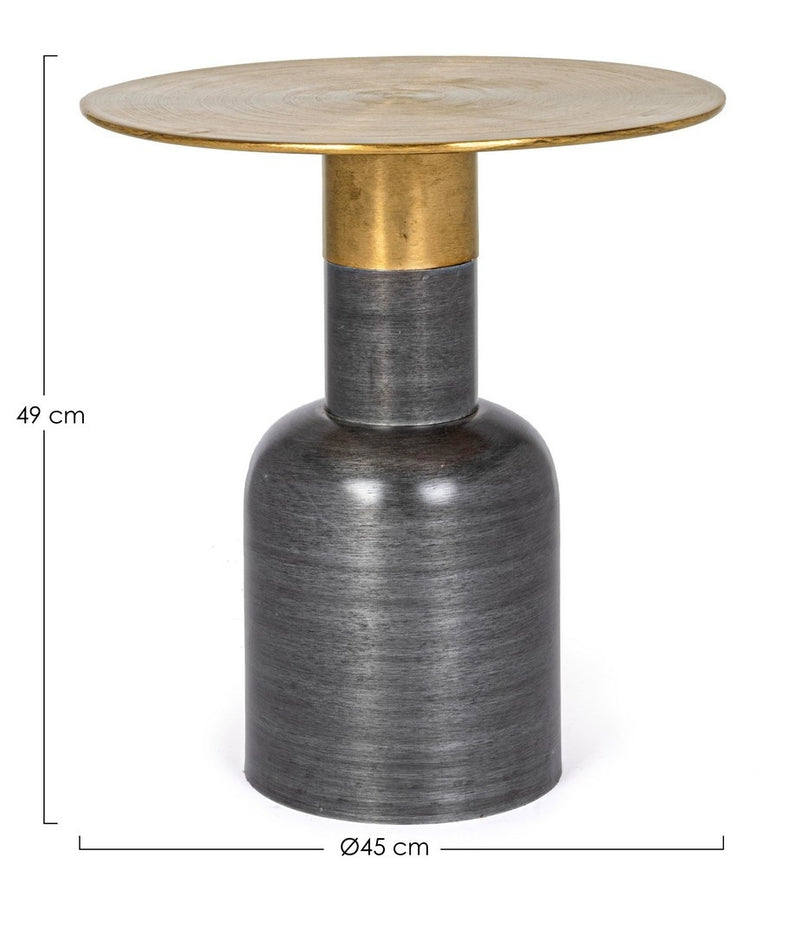 Masa de cafea din metal Alopa Auriu / Gri, Ø45xH49 cm (5)