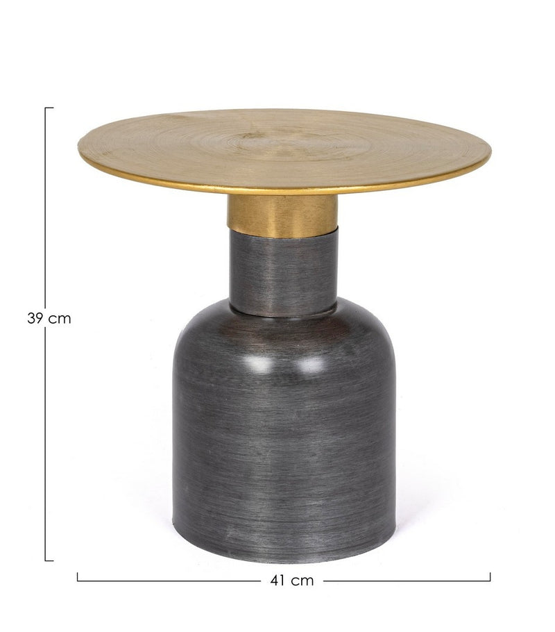 Masa de cafea din metal Alopa Small Auriu / Gri, Ø41xH39 cm (5)