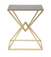 Masa de cafea din metal si sticla Piramid Auriu / Negru, L57xl46xH68 cm (5)