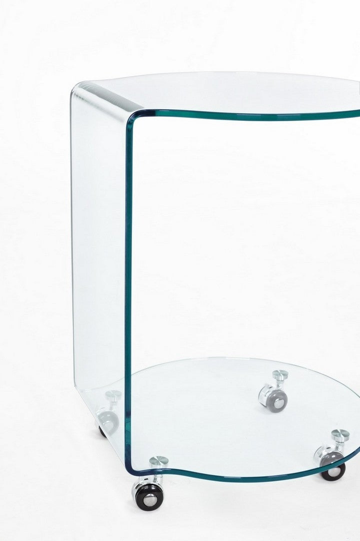 Masa de cafea din sticla, Iride Round Transparent, Ø45xH60 cm (4)