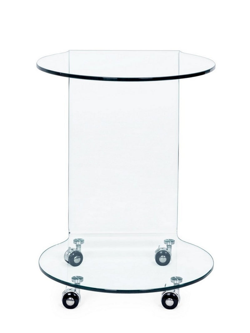 Masa de cafea din sticla, Iride Round Transparent, Ø45xH60 cm (3)