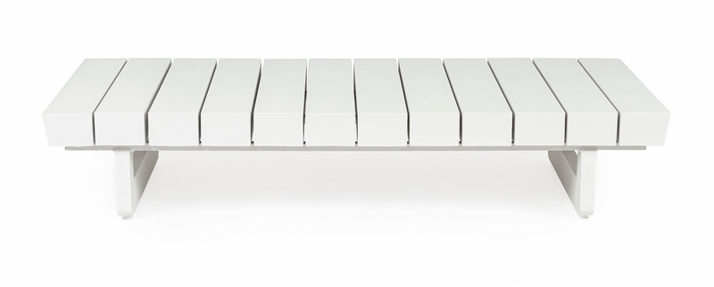 Masa de cafea pentru gradina / terasa, din aluminiu, Infinity Rectangle Alb, L126xl73,5xH24 cm (3)