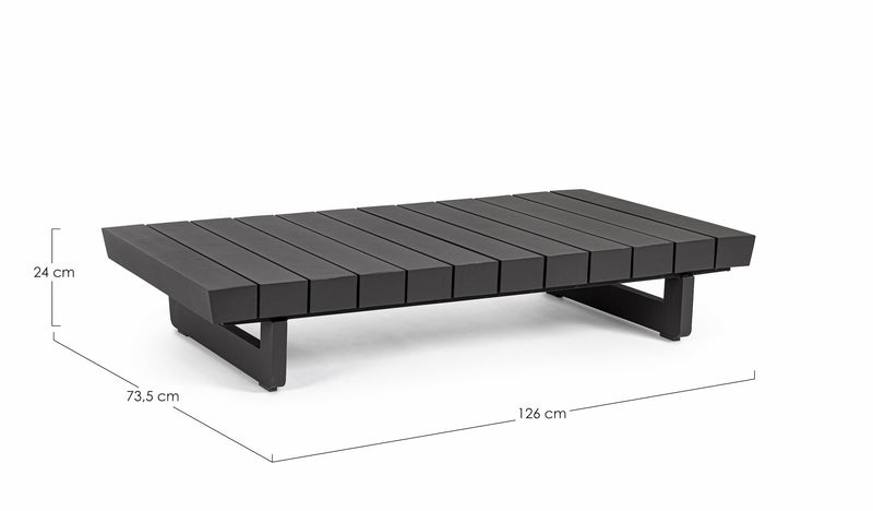 Masa de cafea pentru gradina / terasa, din aluminiu, Infinity Rectangle Antracit, L126xl73,5xH24 cm (6)