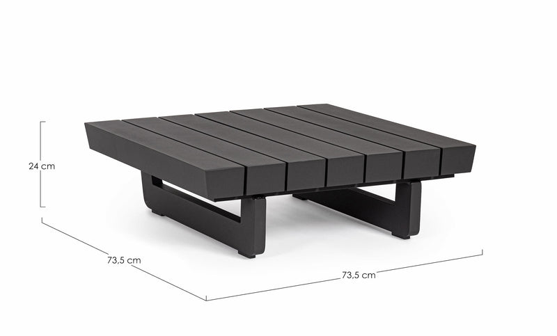 Masa de cafea pentru gradina / terasa, din aluminiu, Infinity Square Antracit, L73,5xl73,5xH24 cm (6)