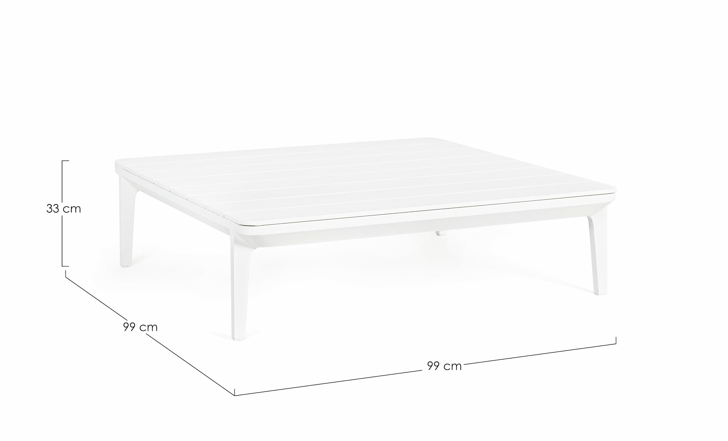 Masa de cafea pentru gradina / terasa, din aluminiu, Matrix Alb, L99xl99xH33 cm (7)