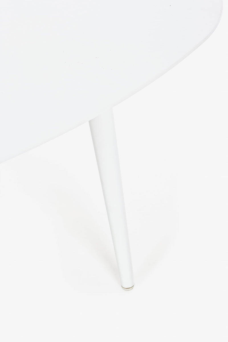Masa de cafea pentru gradina / terasa, din aluminiu, Ridley Oval Alb, L120xl75xH36 cm (4)