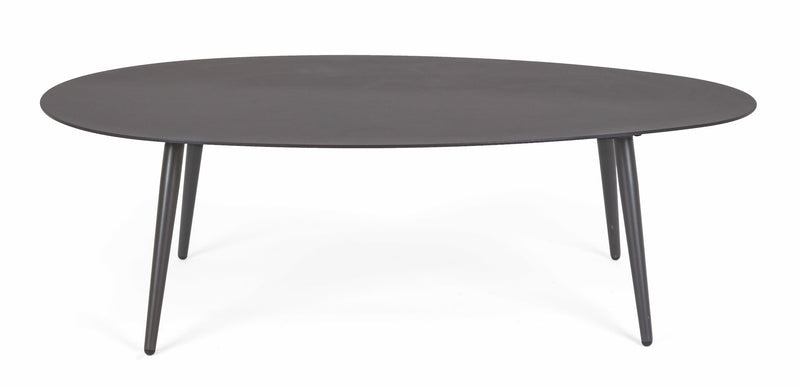 Masa de cafea pentru gradina / terasa, din aluminiu, Ridley Oval Antracit, L120xl75xH36 cm (4)