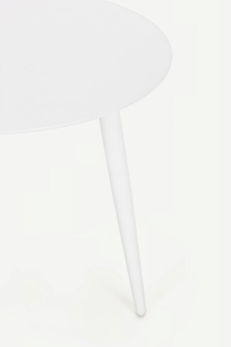 Masa de cafea pentru gradina / terasa, din aluminiu, Ridley Round Alb, Ø50xH48 cm (5)